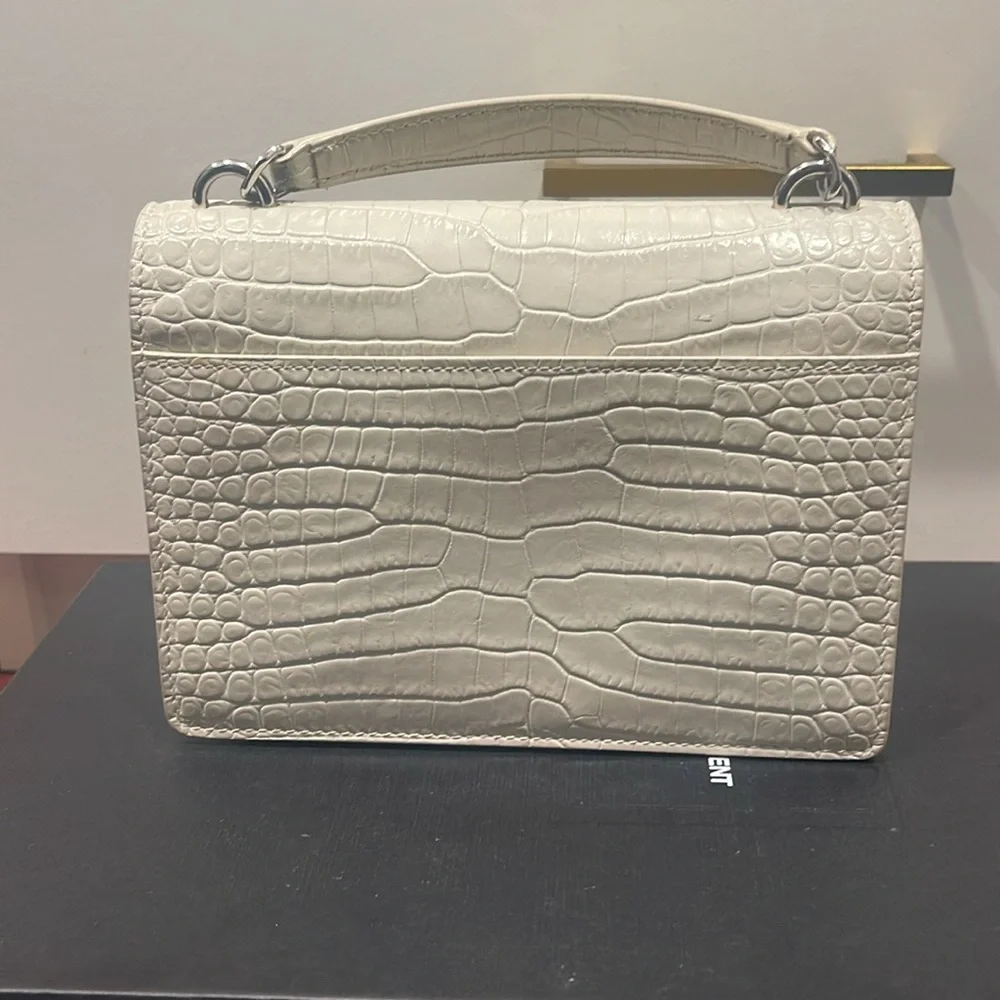 YSL Croc Embossed Sunset bag, small size - Picture 4 of 6